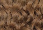 Naturbraunes gewelltes Echthaar, Farbe 06, 60cm, 50 Strähnen