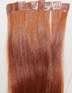 Kupferrotfarbenes Echthaar, Farbe 130, 55cm, 10 Strähnen