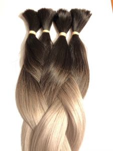 Ombre 1B03Grey, 50 cm, 10 Strähnen