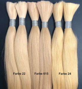 Weizenblondes Echthaar, Farbe 615, 50cm, 100 Strähnen