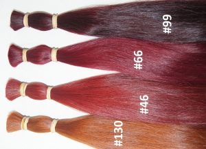 Kaminrotes Echthaar, Farbe 46, 40cm, 100 Strähnen