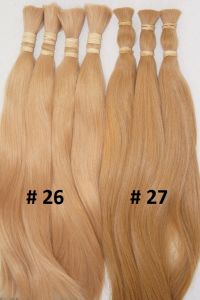 Kupfergoldblondes Echthaar Farbe 26, 35cm, 10 Strähnen